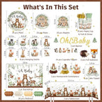 208Pcs Yingoto Woodland Baby Shower Decorations Tableware Set, Serves 25 - Image 2