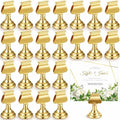 Kathfly 24 Pcs Wedding Table Number Holders Metal Gold Place Card Holder by Kathfly