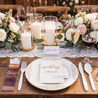 400 Pcs Wood Grain Wedding Supplies for 100 Guests Rustic Party - Image 5