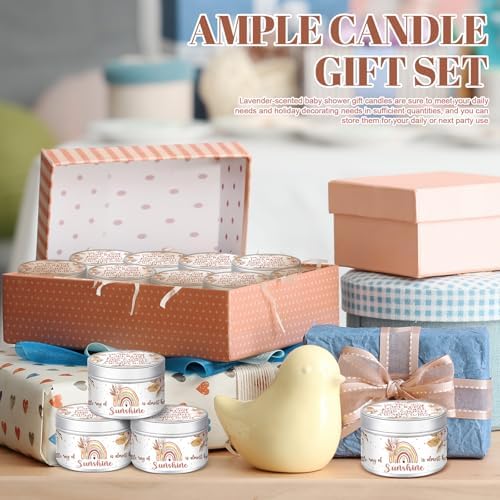 MTLEE Pink Bear Baby Shower Favors Candles Lavender Scented Candles Gifts Bear Baby Shower Rustic Tea Light for Guests Gender Reveal Birthday Decorations - Image 5