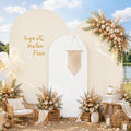 Set of 3 Arch Backdrop Covers Stretchy Spandex White Beige for Weddings by Gogoparti