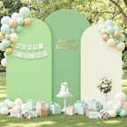 Green Arch Backdrop Cover 3 Set-4FT, 5FT, 6FT Spandex Fitted Wedding Arch Stand Covers for Baby Shower Birthday Party Wedding Ceremony Photo Balloon Arch Stand Background Decorations - Image 2