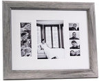 Creative Picture Frames 57-11X14Dw-W Driftwood Event Photo Booth Frame Holds 1-5 By 7-Inch And 2-2 By 6-Inch Photographs With White Collage Mat with Stand by CreativePictureFrames