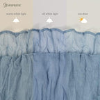 YMHPRIDE 12 Pack Cheesecloth Table Runner 35x120in Dusty Blue Table Runner - Image 5