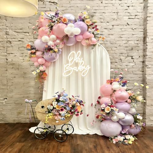 Oh Baby Neon Sign, Baby Shower LED Neon Light for Party Wall Decor Light Up Sign for Gender Reveal Birthday Party Decorations Warm White Dimmable USB Powered(14.2"*12.9") - Image 2