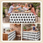 Sanwarm Table Skirt, 29" x 108", for Rectangular & Round Desk Daisy Floral - Image 7