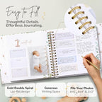 Keepsake Baby Memory Book Gender Neutral Capture Every Moment From Pregnancy to Age 5 Baby Scrapbook Photo Album First 5 Year Baby Book for Boy or Girl Milestone Journal - Shower Gift Newborn Babies - Image 6