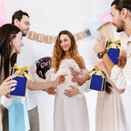 AmazingSpark 50 Pcs Royal Blue Gold Mini Gift Bags Bulk 6.3 x 3.9 x 2.8 Inch Party Favors Elegant Small Gift Bags with Handles and Ribbon Bows for Wedding Birthday Bridal Baby Shower Party Favors - Image 6