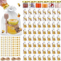 Aliggbent 126 Pack Mini Honey Jars 1.5 oz Round Glass Dippers with Labels by AliggbentGoodChoice