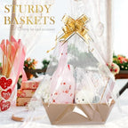 Thenshop 44 Pcs Empty Gift Basket Bulk,Basket Gifts, Khaki, Solid - Image 5