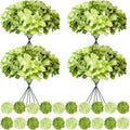 100 Pcs Faux Green Mix Hydrangea Artificial Flowers Bulk, Fake Silk Hydrangea Flowers Heads with Stems for Wedding Decorations Garden Party Baby Shower Porch Home Decor Table Centerpieces by Cherica