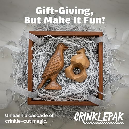 CrinklePak 10 LB USA Made crinkle paper filler | Paper Shred Filler for Shipping packages, Gift Wrap, Great packing paper for gift basket filling, Birthdays, and Weddings|Silver & White Metallic - Image 4