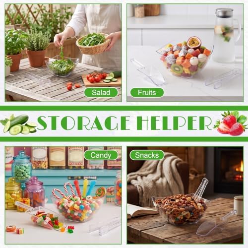 Vesici 72 Pcs 12 oz Clear Plastic Candy Bowls Set 36 Pcs Candy Containers - Image 4