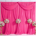50x10FT Backdrop Curtains with Rod Pockets - Wrinkle Free Photo Stage Backdrop 10 Panels Curtains Drapes for Photography Wedding Party Baby Shower Decorations (Hot Pink) by Unknown