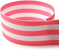 USA | American Made 7/8" Pink & White Taffy Striped Grosgrain Ribbon - 100 Yards by TheRibbonFactory%C2%AE