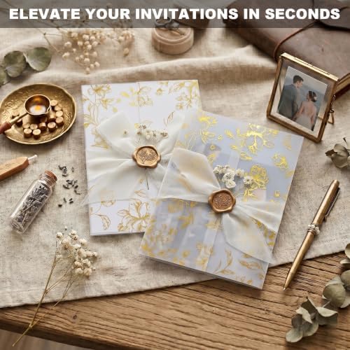 50 Pack Vellum Jackets for 5x7 Invitations - 130 GSM Pre-Folded - Image 4