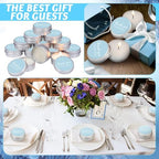 Mtlee 50 Pcs Blue Thank You Candles Wedding Baby Shower Party Favors - Image 4