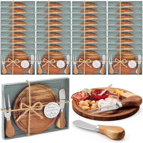 Maxcheck 36 Sets Baby Shower Cheese Board Gifts for Guests Prizes Round by Maxcheck