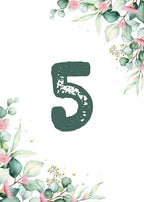 Eucalyptus Design Table Number Cards Double Sided Party Table Numbers for Reception Baby Shower Anniversary Birthday Bridal Party 5x7 100 Pcs by Unknown