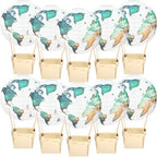 Baquler 12 Sets Baby Shower Hot Air Balloon Table Centerpieces DIY Paper Lanterns Around the World Decorations Globe World Map Paper Lantern for Wedding Birthday Earth Classroom Travel Themed Party by Baquler