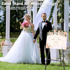 Black Easel Stand for Sign, 4-Tier Display Easel with Adjustable Chain - Image 2