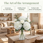 AVIVIHO 105pcs Fake Flowers White Hydrangea Artificial Flowers Bulk - Image 6