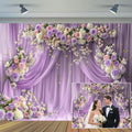 8 x 6 ft Purple Flower Backdrop Lavender Purple Lilac Floral Girl Birthday Portrait Background Photography Wedding Bridal Shower Baby Shower Anniversary Ceremony Decoration Photo Studio Props by Unknown