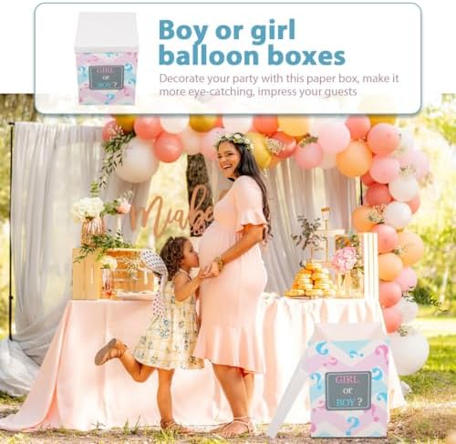 Paper Decorative Balloon Box for Shower Party Gender Reveal Boy Girl - Image 3