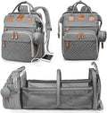 Astro alan Baby Diaper Bag with Changing Station, Waterproof Diaper Bag Backpack for Moms Dads with USB Charging Port, Baby Shower Gifts, Baby essentials,Grey by Astroalan