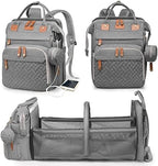 Astro alan Baby Diaper Bag with Changing Station, Waterproof Diaper Bag Backpack for Moms Dads with USB Charging Port, Baby Shower Gifts, Baby essentials,Grey by Astroalan