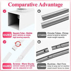 Wokceer 6FT Arch Backdrop Stand White Metal Wedding Arch Backdrop Stand - Image 4