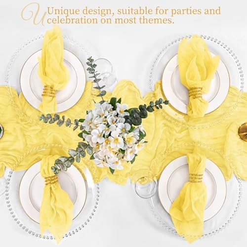 100 Pack Yellow Napkins 20x20Inch Cheesecloth Napkins Bulk - Image 6