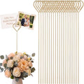 500 Pcs Floral Card Holder Picks, 12'' Gold Metal Heart Sticks for Weddings by Patelai