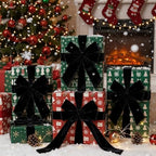 Meseey 4 Inch Wide Black Velvet Wired Ribbon, 20 Yards Velvet Ribbon with Wire Edge for Christmas Tree, Wreaths, Gift Wrapping, Bows, Crafts, Wedding and Holiday Decorations - Image 5