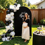 We Can Bearly Wait Brown Arch Cover for Baby Shower Party Decor,Elastic Spandex (G2351X,4ftx7.2ft (125x220cm)) - Image 2