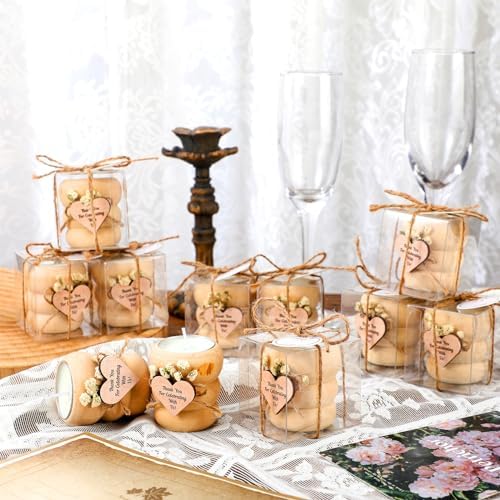 MTLEE 16 Pack Wooden Tealight Candle Holder Kit Guest Gifts, Boho - Image 4
