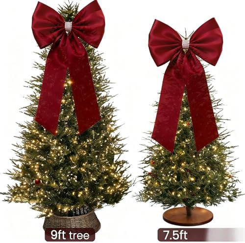 Meseey Giant Satin Bow 27x39 Inch Extra Large Decorative Bow for Christmas Tree Topper,Party,Home Wall,Baby Shower & Birthday Decor(Brown) - Image 7