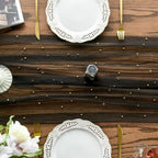 Artoid Mode 10-Pack Pearl Black Gauze Table Runner 10FT Home Decor - Image 5