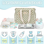 Pritent Baby Diaper Bag Tote,Waterproof Maternity Breast Pump Bags for Mom - Image 3