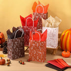 Kolldenn 100 Pcs Small Gift Bags Bulk, Orange, 8.27 x 5.91 x 3.15 Inch - Image 4