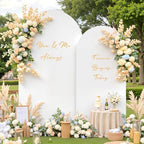White Blue Arch Backdrop Covers 7.2FT 6FT Party Wedding Arch Covers Stretchy Backdrop Set of 2 Baby Shower Bridal Shower Photo Birthday Spandex Baby Blue Arch Cover - Image 5