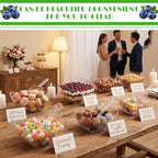 Vesici 72 Pcs 12 oz Clear Plastic Candy Bowls Set 36 Pcs Candy Containers - Image 5