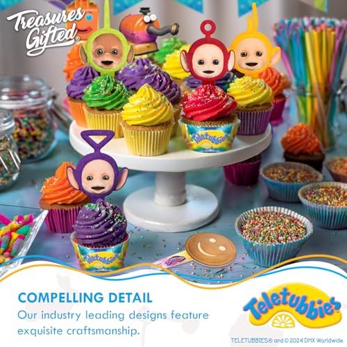 Treasures Gifted Officially Licensed Teletubbies Cake Decorations - 1 Cake Topper & 24 Cupcake Toppers & Wrappers - Teletubbies Birthday Party Decorations - Party Supplies (Pack of 2) - Image 6