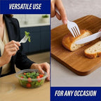 Genuine Joe Heavyweight White Plastic Forks (Pack of 4000) - Image 4