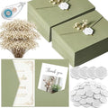 50 Set Wedding Invitation Kits Trifold Pockets,Green,White by Unknown