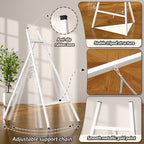White Metal Easel Stand for Sign,Heavy Duty Art Easel with Adjustable Chain,Tripod Structure,4-Level Height—Easels for Wedding Welcome Sign Holder,Baby Shower Poster,Birthday Party,Posters - Image 5