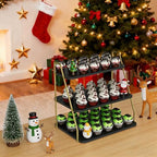 VyGrow Cupcake Stand, 3-Tier Dessert Stand for 55 Cupcakes, Wood & Metal Tower Display Premium Holder Dessert Tree Tower for Christmas Birthday Weddings Party Decor, 16.26" L x 11.81" W x 15.76" H - Image 2