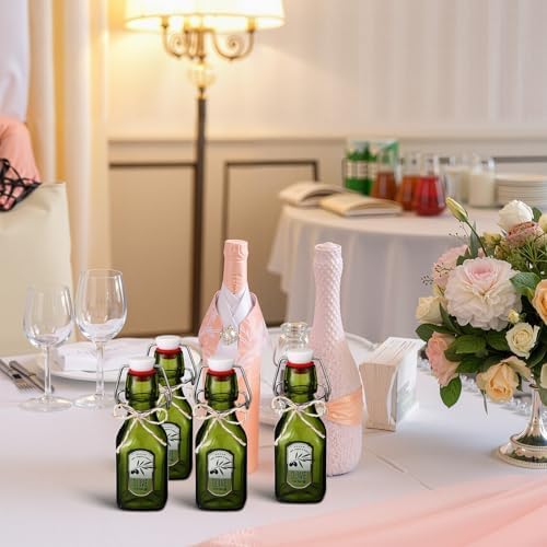 Queekay 20 Pack Mini Swing Top Glass Bottles - Image 6