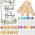 Tatuo 75 Pcs Baby Shower Party Block Games Sign to Decorate,Greenery by Tatuo