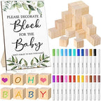 Tatuo 75 Pcs Baby Shower Party Block Games Sign to Decorate,Greenery by Tatuo